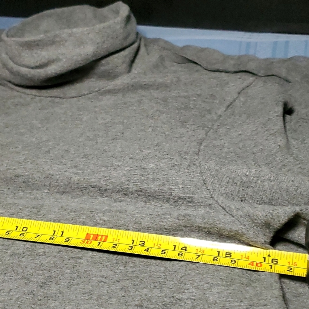 Design Lab Grey Organic Cotton Long Sleeve Jersey A-Line Dress - Size Small - Picture 10 of 14